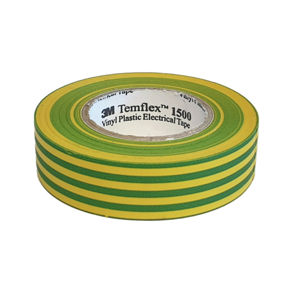 PVC Elektro Isolierband - PVC-Elektro-Isolierband gr&uuml;n/gelb 19 mm x 20 m